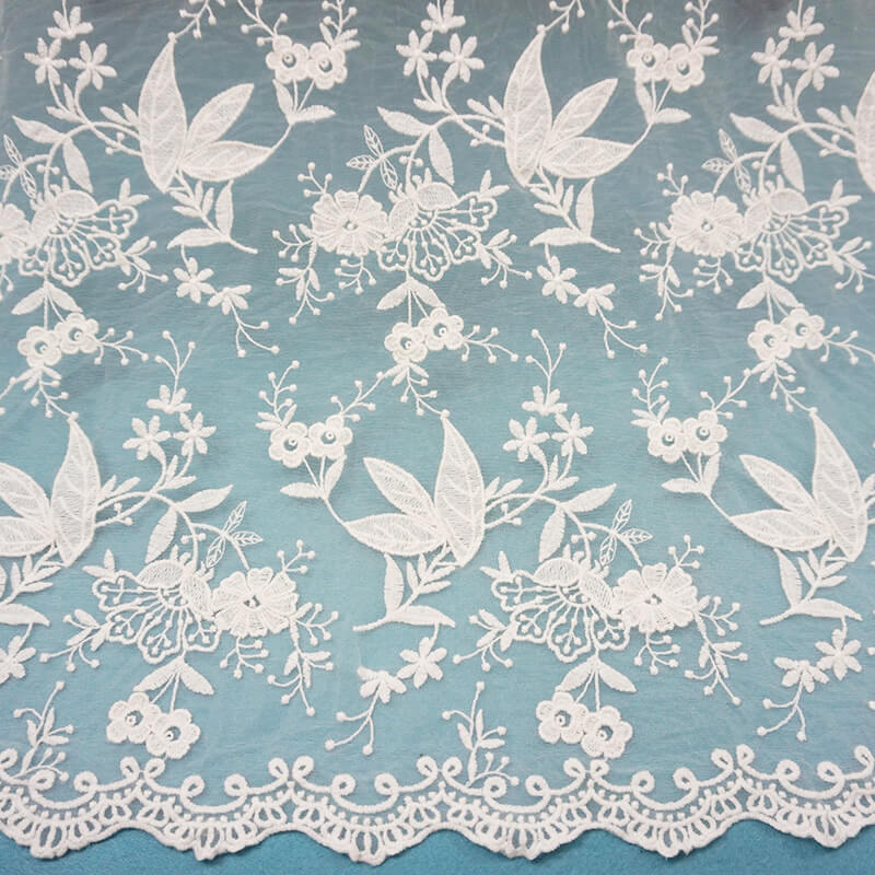 Embroidered Lace Embroidered Fabric All-Over Embroidery for Women's We 2